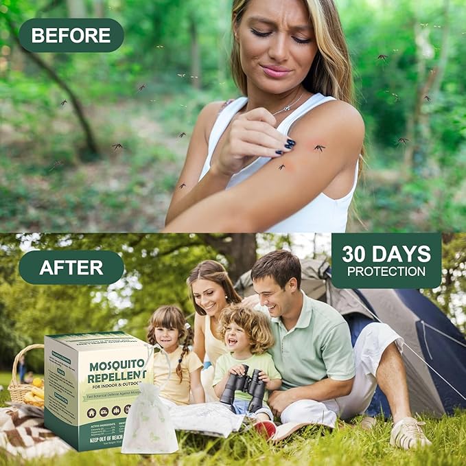 12 Pcs Mosquito Repellent for Patio, Mosquito Repellent Pouches, Mosquito Deterrent Indoor Outdoor, Mosquito Control, Keep Mosquitoes Away from Home Patio Camping