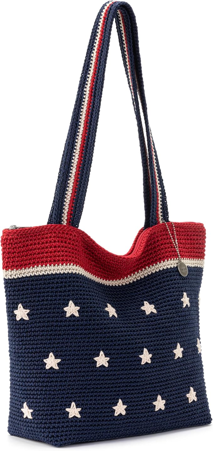 The Sak Casual Classics Tote Bag - Hand Crochet Woman's Purse For Everyday, Travel, Beach Bag - Handbag With Shoulder Straps