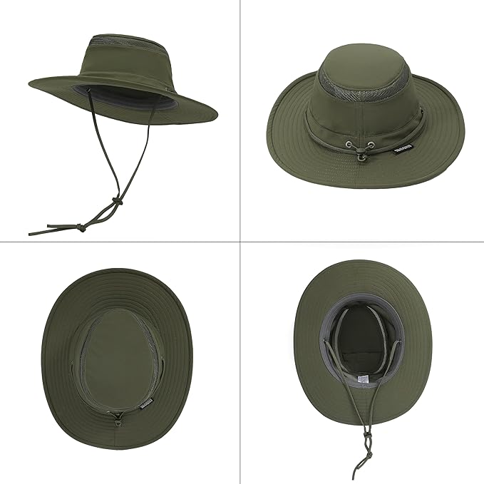 Cimarron Wide Brim Safari Sun Hat for Women & Men – UPF 50+ Outdoor Fishing Hat | Hiking, Running Travel Sun Protection Hat