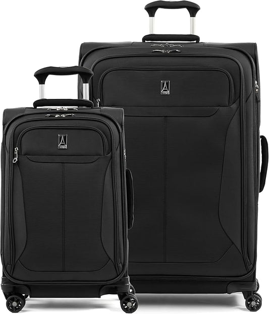 Travelpro Tourlite Softside 3-Piece Set, Expandable Luggage, 4 Spinner Wheels, Lightweight Suitcase, 21" Carry-On, 29 Check Large, Black