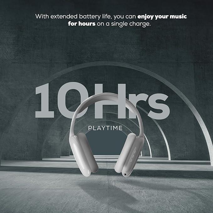 Gabba Goods Wireless Over Ear Bluetooth Headphones with Microphone - Wireless Headset -Noise Reduction - Bluetooth, Wired,Built in Micro SD for Travel, Home, Work TV,PC,Gaming,Cellphone (Silver)