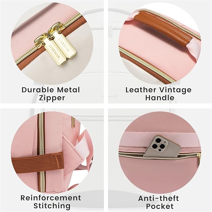 LOVEVOOK 40L Large Travel Backpack for Women Men, 17 Inch Carry on Backpack for Traveling on Airplane, Personal Item Travel Bag Airline Approved, Business Causal Weekender Backpacks