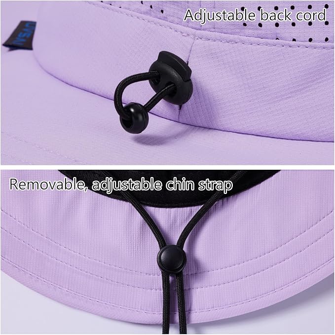 UPF 50+ Bucket Sun Hat with Laser Perforated Mesh Cooling Adjustable Breathable Lightweight for Outdoor Men Women