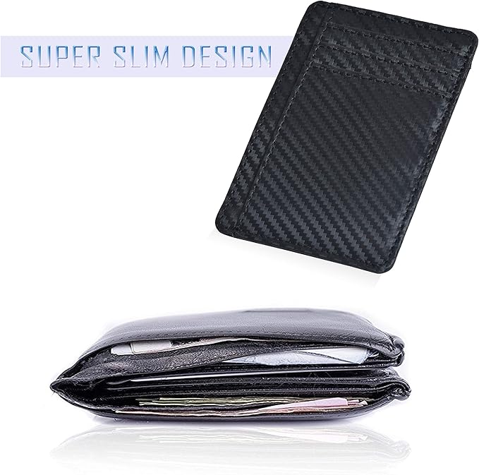 Oak Leathers Leather Slim Minimalist Wallet for Men & Women RFID Front Pocket Leather Card Holder Wallets