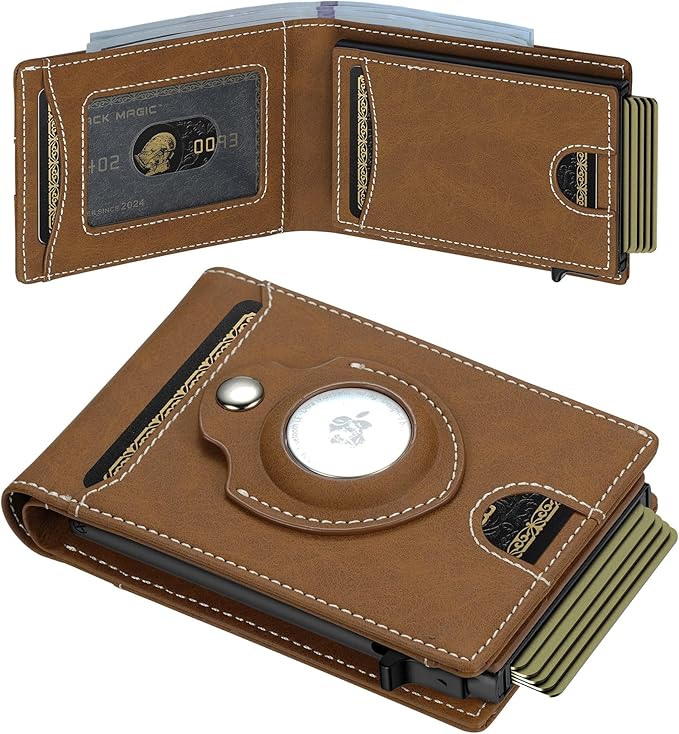 furid Smart Card Wallet for Men Slim: Minimalist Wallet For Men - RFID Blocking Pop Up Front Pocket Wallet, Metal Wallet 11 Card Holder