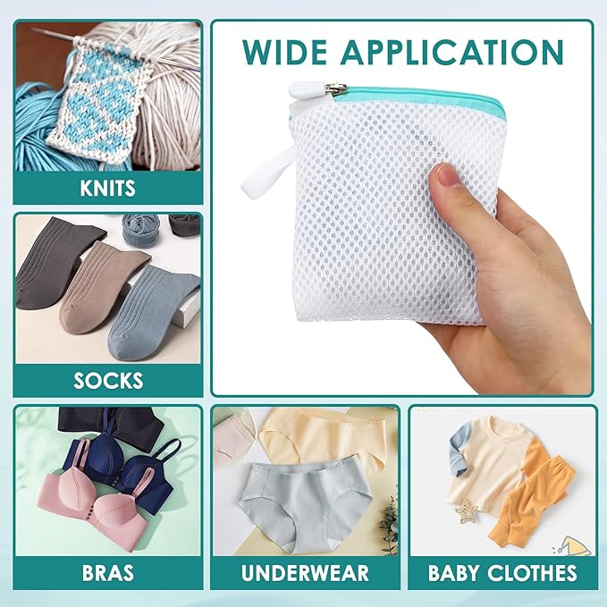 6pcs Laundry Bag Mesh Wash Bag Mini Washing Machine Underwear Washing Bag Wash Bags Protecting Foldable Laundry Pouch Travel Sandwich Mesh Laundry Bag Bra