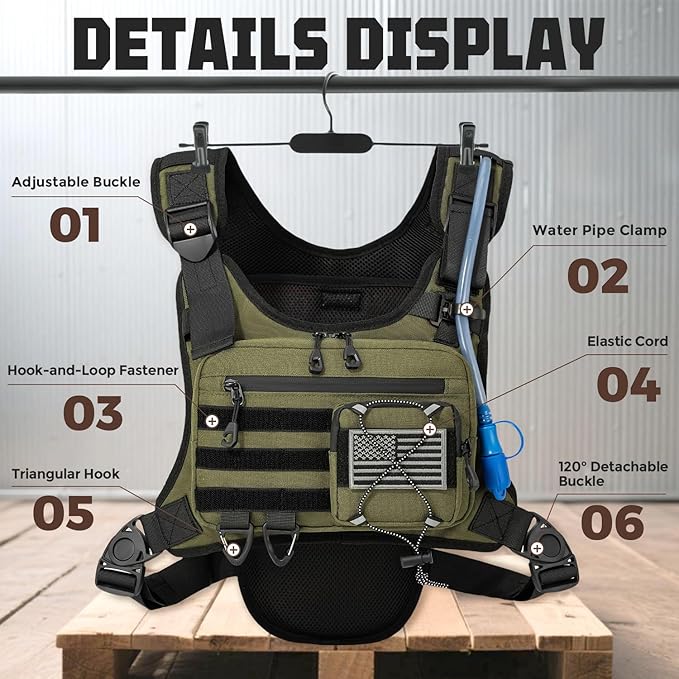 Hydration Vest with 2L Water Bladder for Men and Women,Lightweight Adjustable Hydration Backpack,Reflective Running Vest Chest Bag for Climbing Cycling Hiking