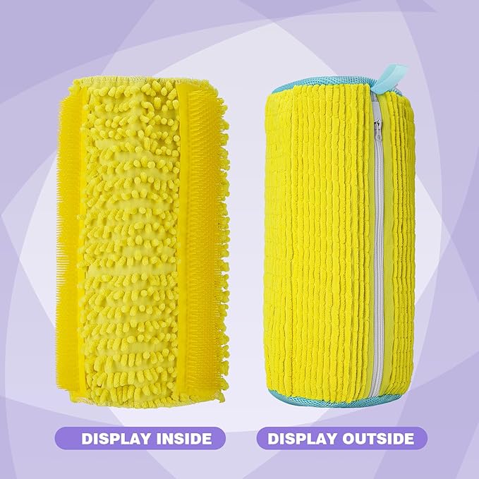 Shoe Washing Machine Bag Deep Clean 2pc Reusable Shoe Cleaning Bags Laundry Shoe Bag for Washer and Dryer Includes 2 Storage Dust Bags for Sneaker Tennis Shoes With Self-locking Zipper Yellow