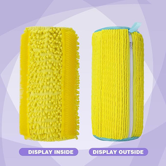 Shoe Washing Machine Bag Deep Clean 2pc Reusable Shoe Cleaning Bags Laundry Shoe Bag for Washer and Dryer Includes 2 Storage Dust Bags for Sneaker Tennis Shoes With Self-locking Zipper Yellow