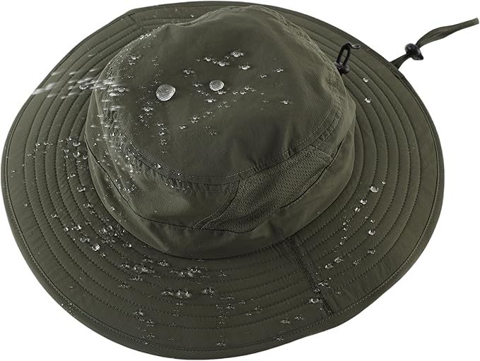 Connectyle Outdoor UPF50+ Men's Sun Hat Foldable Wide Brim Bucket Hat for Fishing Hiking Gardening Breathable Safari Hat