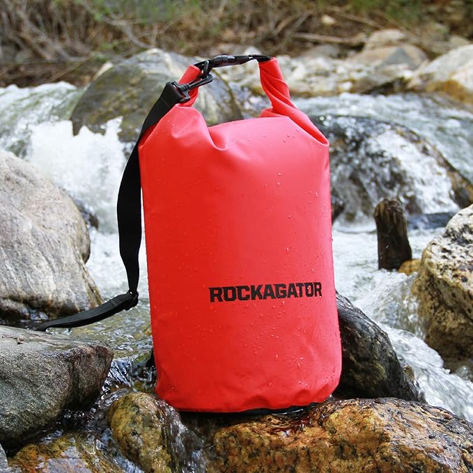 Rockagator Waterproof Dry Bags 100% Water Proof Dry Bag with Detachable Shoulder Strap | Can Be Submersed in Water and Will Keep Your Gear Dry on the River, Lake, Raft, Kayak (10L, 20L, 30L, 50L)