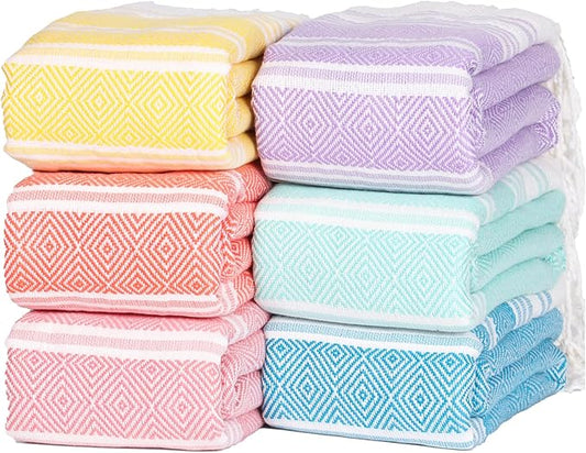 Thin Turkish Beach Towel Lightweight Soft Cotton Extra Large XL Oversized Sand Free Sandproof Absorbent Quick Dry Towels Cloud Bath Pool Travel Compact Essentials Accessories for Adult Gifts