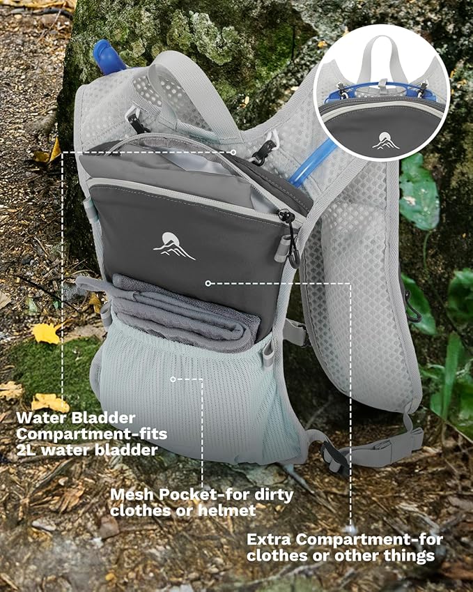 Running Vest for Women and Men, Hydration Running Backpack, Runners Vest, Hydration Vest, with Front Phone Holder, Adjustable Chest and Waist Strap