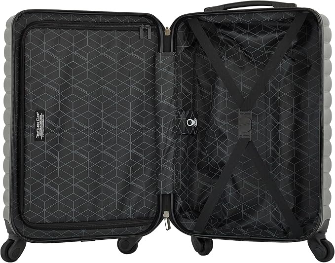 Travelers Club 22-Inch Gilroy Rolling Hardside Carry-On Luggage, Dark Dull Gray