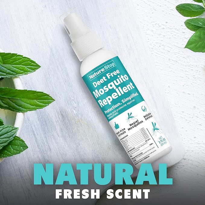 DEET Free Mosquito Repellent, Mosquito Spray for Outdoor and Travel, 3 oz (90mL)