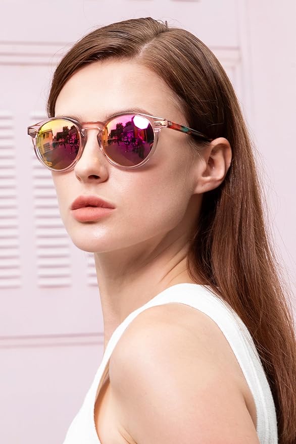 CARFIA Polarized Sunglasses for Women UV Protection Small Face Acetate Frame CA5288