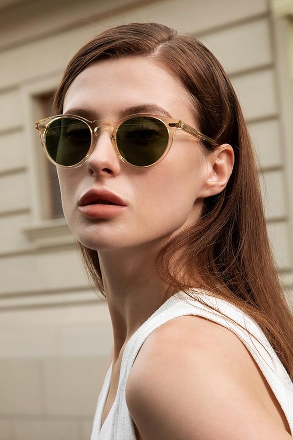 CARFIA Polarized Sunglasses for Women UV Protection Small Face Acetate Frame CA5288