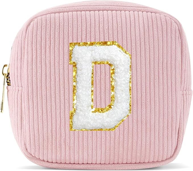 Pocmimut Makeup Bag,Cute Makeup Pouch for Girlfriend Bridesmaid Wife,Travel Toiletry Bag Birthday Gift Graduation Decorations Idea for Girls,D