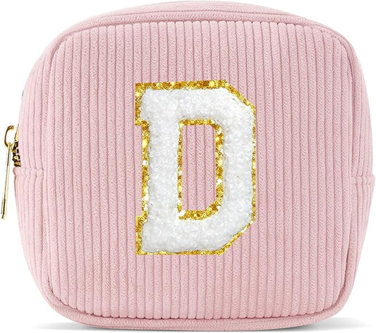 Pocmimut Makeup Bag,Cute Makeup Pouch for Girlfriend Bridesmaid Wife,Travel Toiletry Bag Birthday Gift Graduation Decorations Idea for Girls,D