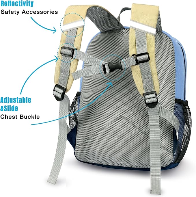 STEAMEDBUN Kids Backpack for Boys,Kindergarten Backpack for Toddler Boys Age 3-6