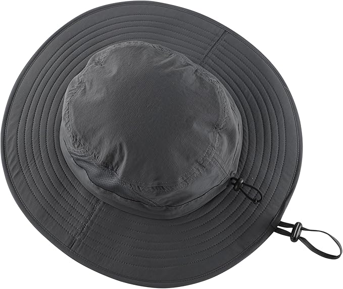 Connectyle Outdoor UPF50+ Men's Sun Hat Foldable Wide Brim Bucket Hat for Fishing Hiking Gardening Breathable Safari Hat