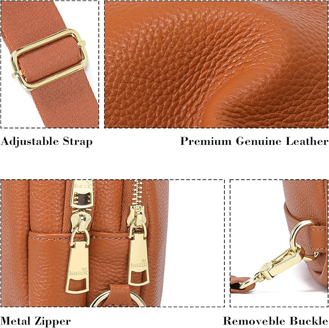 INICAT Crossbody Sling Bags Fanny Packs Valentine's Day Gifts Vegan Leather Travel Vacation Essentials Purses Women