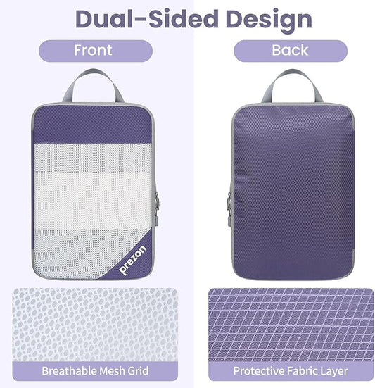 8 Set/6 Set/4 Set Compression Packing Cubes for Travel, Lightweight Vacation Travel Essentials, Travel Accessories for Suitcase Organizer Bags Set, Durable Luggage Organizer