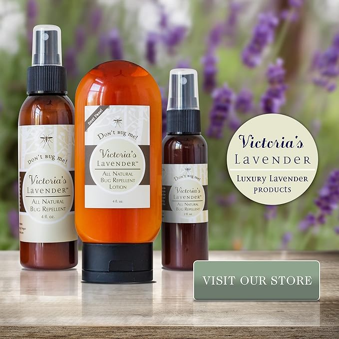 Victoria's Lavender Don’t Bug Me Natural Bug Spray for Kids, Men & Women – DEET Free Insect Spray with Essential Oils, Aloe Vera & Eucalyptus for Outdoor & Indoor, Made in USA – 1 Pack (4 Fl Oz)