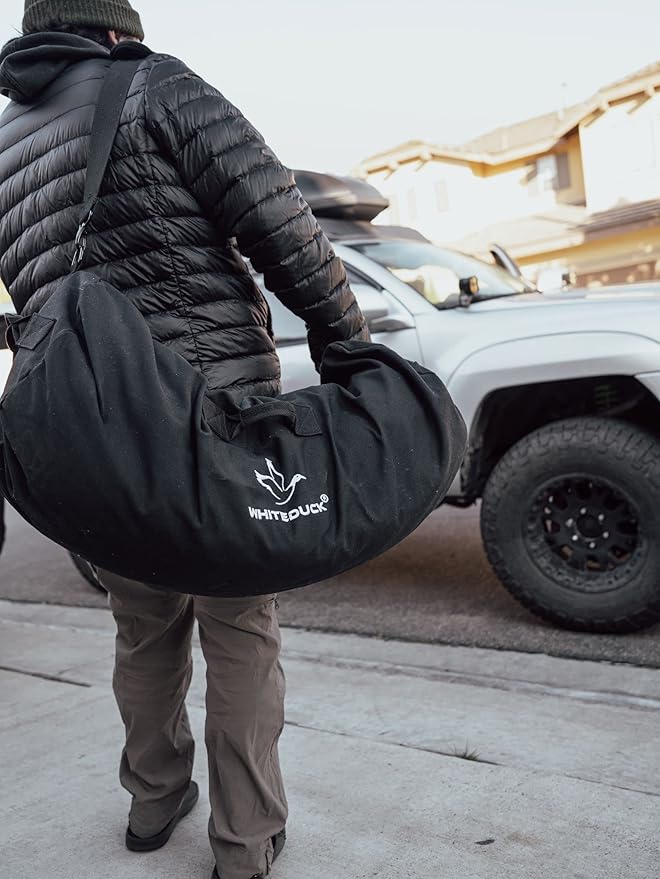 WHITEDUCK HOPLITE Heavy Duty Military Canvas Duffel Bag, Army Cargo Style, Foldable Tactical Outdoor Bag, Travel, Storage