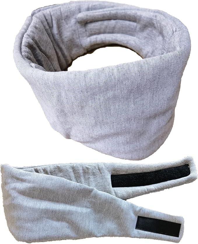 Fan Wu Cotton Sleep Mask for Side Sleepers – Soft, Lightweight & Breathable Blackout Eye Cover for Women & Men | Ideal for Travel, Hotel & Home Use | Grey