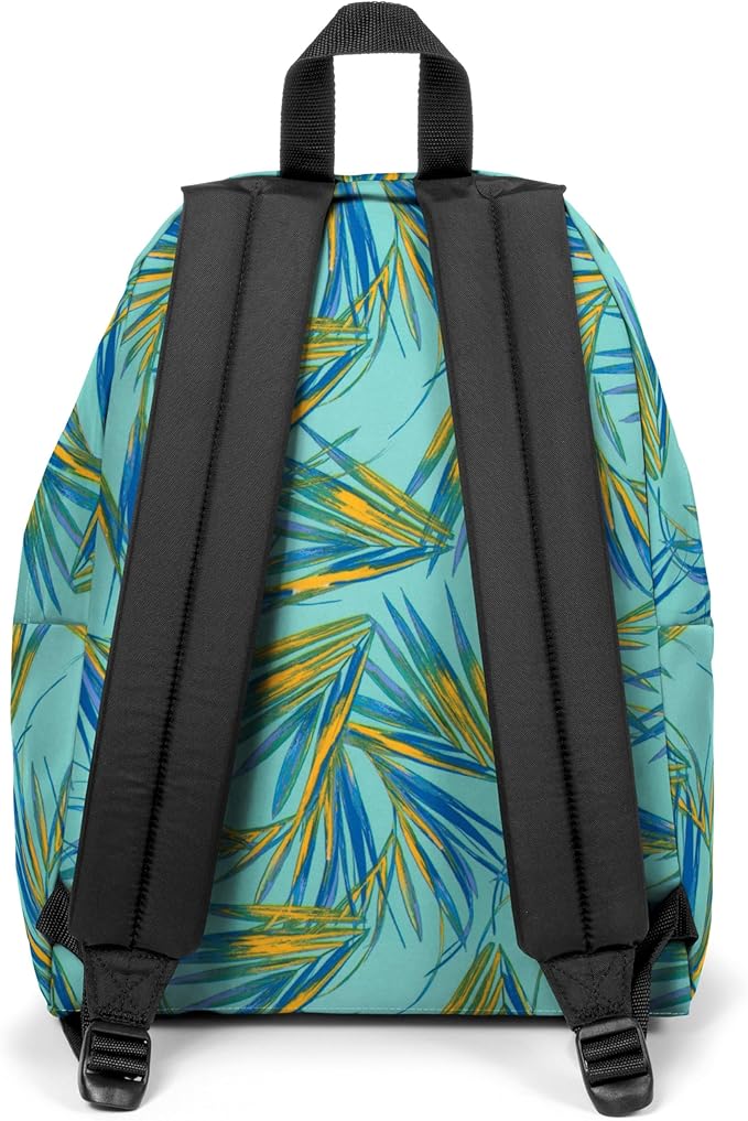 EASTPAK Padded Pak'R – 24L Iconic Backpack with Front Pocket, Water-Resistant Fabric, Vegan Materials & Adjustable Straps, Brize Palm Aqua