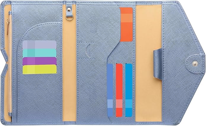 Vintage Style Genuine Leather Unisex RFID Blocking Passport Holder Travel Organizer