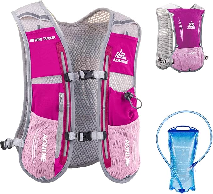 YAPJEB Running Hydration Vest Lightweight Water Pack for Men Women 5L 5.5L Backpack for Marathon Trail Race Hiking Cycling Camping Jogging
