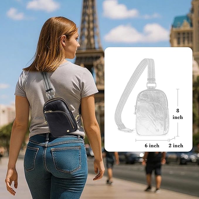 INICAT RFID Blocking Sling Bag Anti Theft Crossbody Bags Women Valentine's Day Gifts Travel Purses Vegan Leather