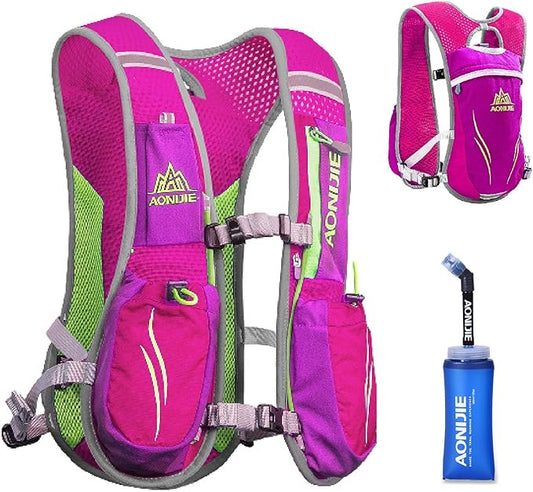 YAPJEB Running Hydration Vest Lightweight Water Pack for Men Women 5L 5.5L Backpack for Marathon Trail Race Hiking Cycling Camping Jogging