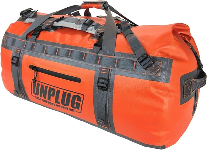 UNPLUG Ultimate Adventure Bag | 1680D Heavy Duty Waterproof Bag | Large Travel Duffle Bag which can be Used for Camping, Motorcycling, Boating, or Hunting