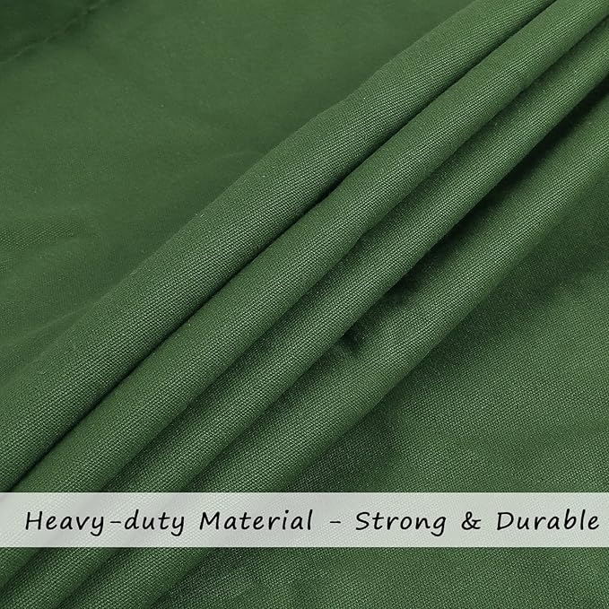 Cotton Canvas Laundry Bag with Handles & Drawstring Straps, Heavy Duty Extra Large Laundry Bags for Laundromat and Household, 25.5x34 Inch, Army Green