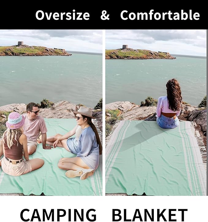 Large Camping Blanket Throw Blanket Car Essentials Lightweight Compact Roadtrip Gadgets Motorhome Rv Accessories Glamping Tent Gear Must Haves Hiker Equipment Hiking Supplies Backpacking Necessities