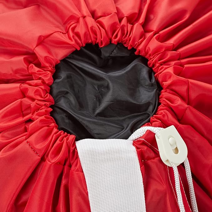 HOMEST XL Nylon Laundry Bag with Strap, Large Dirty Clothes Organizer, Easy Fit a Laundry Hamper or Basket, Can Carry Up to 4 Loads of Laundry, Red