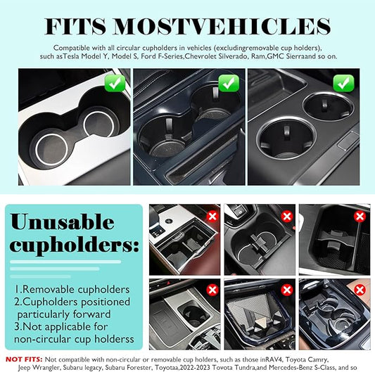 360° Rotating Folding Cup Holder Table, Steering Wheel Tray, Car & Laptop Desk - Car Accessories for Women & Men, Fit Tesla Model Y/3/S/Explorer/Maverick (Foldable Car Table Board (Black))