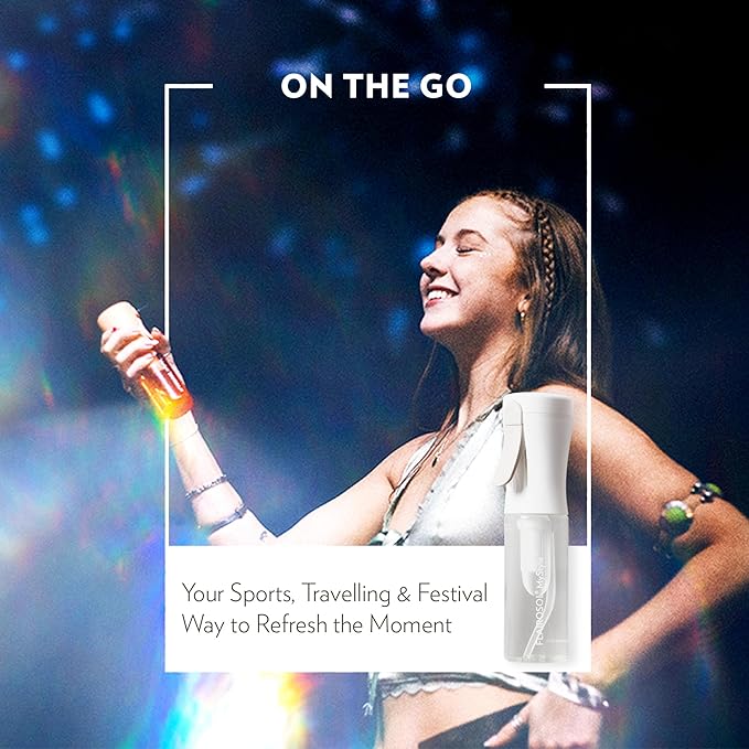 FLAIROSOL MyStyle, Spray Bottle for Hair - Small Travel Spray Bottle, Ultra Fine Continuous Water Mist for Face, Hairstyling, Salon, Cleaning, Beauty, Toners, Hydration & Makeup, 3.04oz / 90ml, White