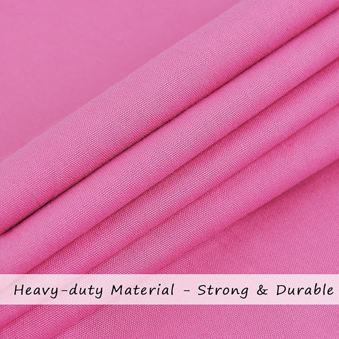 Cotton Canvas Laundry Bag with Handles & Drawstring Straps, Heavy Duty Extra Large Laundry Bags for Laundromat and Household, 25.5x34 Inch, Hot Pink