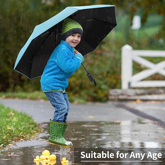 Seniny Windproof Travel Umbrella, Automatic Umbrellas for Rain, Portable & Compact Umbrellas for Backpack, Strong UV for Protection, Folding Small Sun Umbrella for Car, Walking