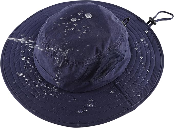 Connectyle Outdoor UPF50+ Men's Sun Hat Foldable Wide Brim Bucket Hat for Fishing Hiking Gardening Breathable Safari Hat