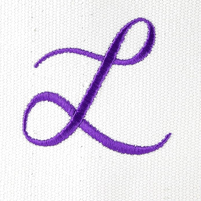 DALIX Monogrammed Beach Bag and Totes for Women Personalized Gifts Purple A - Z