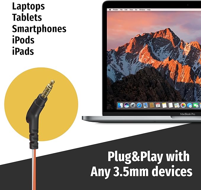 Symphonized Wired Earbuds with Microphone – 90% Noise Cancelling Ear buds with Mic, in Ear Headphones Wire for Computer & Phone, Earphones 3.5 mm Jack