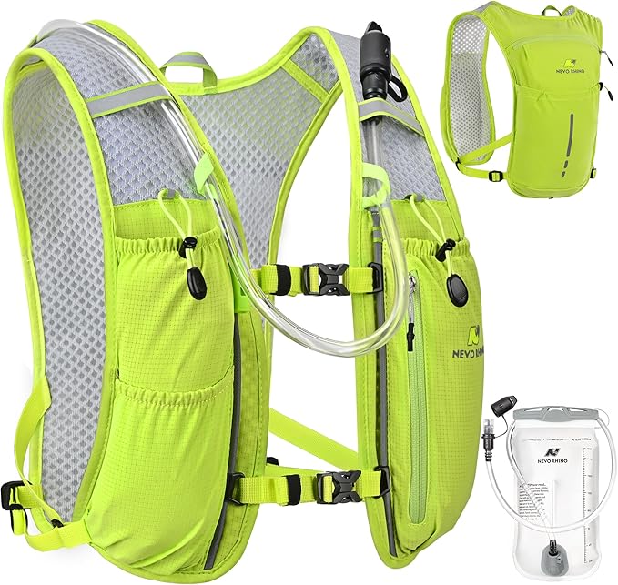 N NEVO RHINO Running Vest, Lightweight Hydration Vest, Insulated Water Backpack with 1.5L Water Bladder for Hiking, Trail, Running,Marathons,Cycling