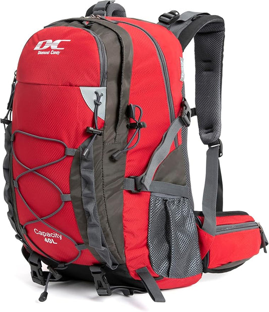 Diamond Candy Waterproof Hiking Backpack for Men and Women, Lightweight Day Pack for Travel Camping
