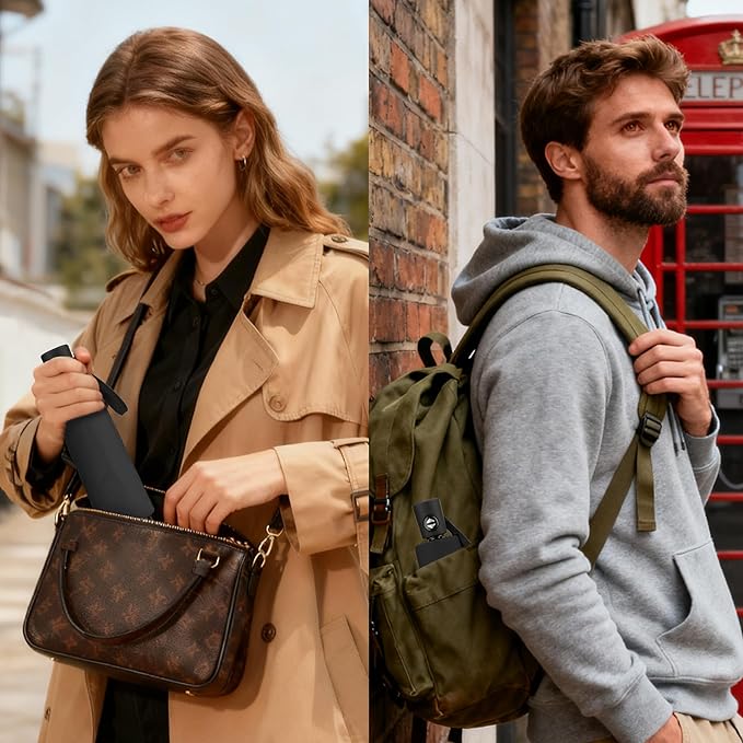 Automatic Mini Travel Umbrellas for Rain/Sun, Small Lightweight Folding Auto Open/Close Windproof Compact Umbrellas for Women Men, Fits Car & Backpack