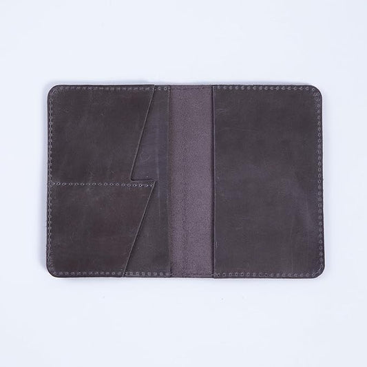 INCARNE Passport Cover - Travel Passport Wallet - Leather Passport Holder for Men Women Family with Card Slots & Note Compartmen - Sleeve Protector - Genuine Leather - Vintage Gray